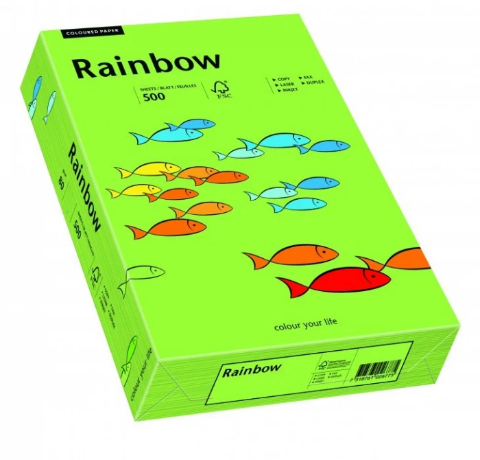 Papier kolorowy Rainbow Papyrus, A5, 80g/m2, 500 arkuszy, zielony (R76)